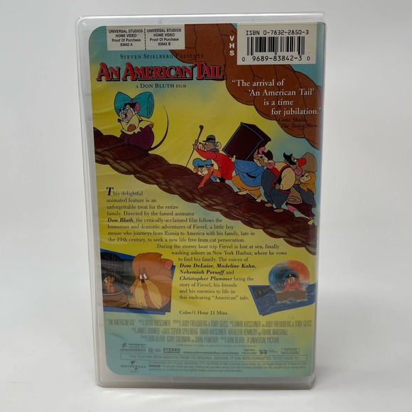 VHS Lot The Rescuers Mouse Detective American Tail Mouse Mice Disney Universal - Picture 3 of 10